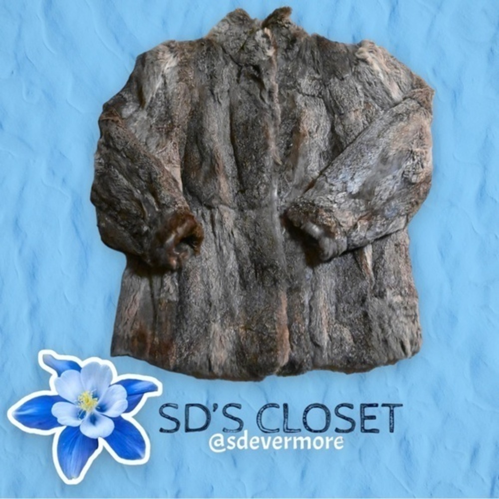 Real Rabbit Fur Jacket, Size L, Fur From France
